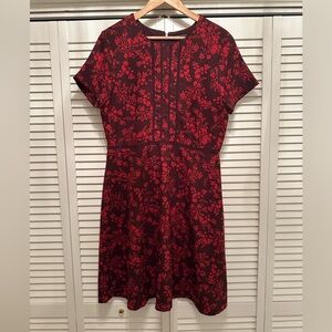 Banana Republic Burgundy Floral Mini Dress